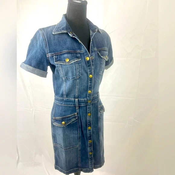 Current Elliot Denim Trucker Dress. Sold Out. Nordstrom Exclusive. Size 1 - Picture 1 of 7
